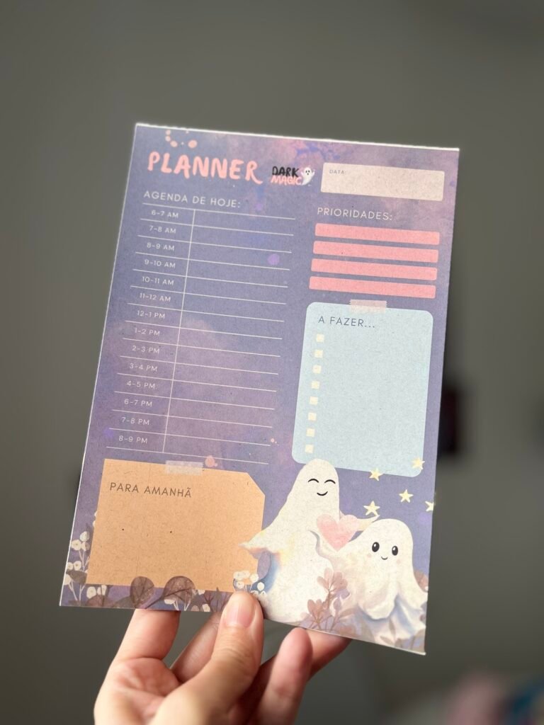 Bloco Planner Diário Fantasmas Apaixonados