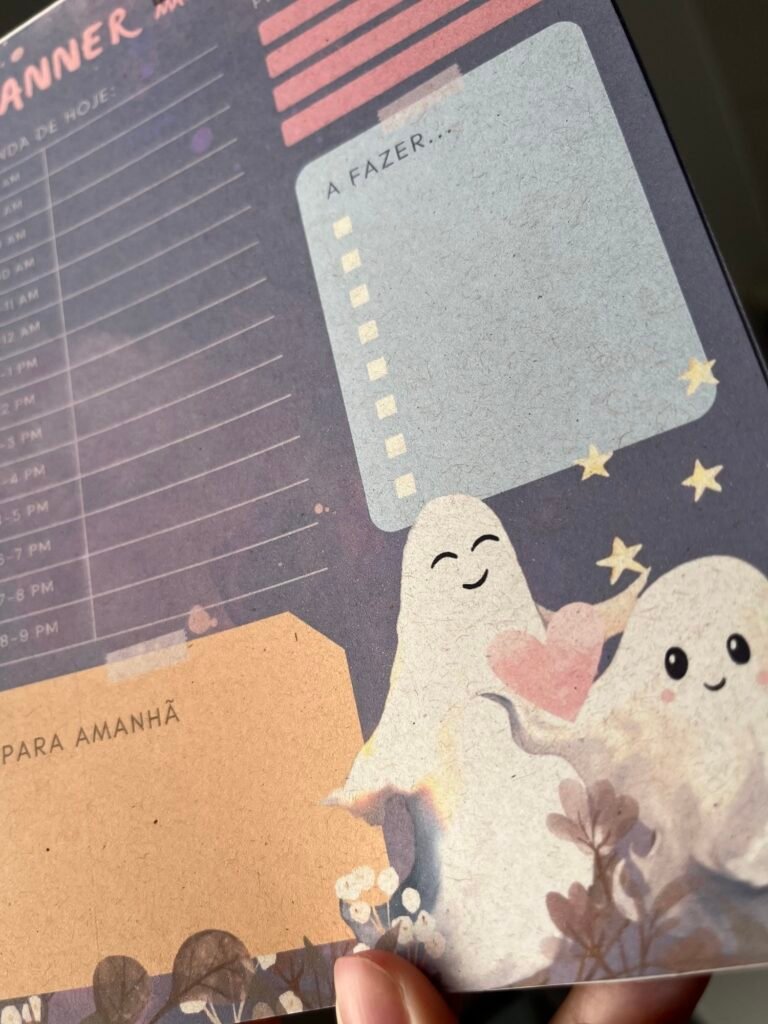 Bloco Planner Diário Fantasmas Apaixonados